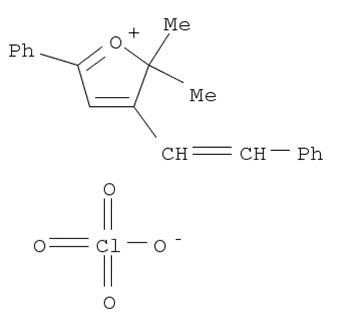 Molecular Structure of 63838-78-8 (2H-Furylium, 2,2-dimethyl-5-phenyl-3-(2-phenylethenyl)-, perchlorate)